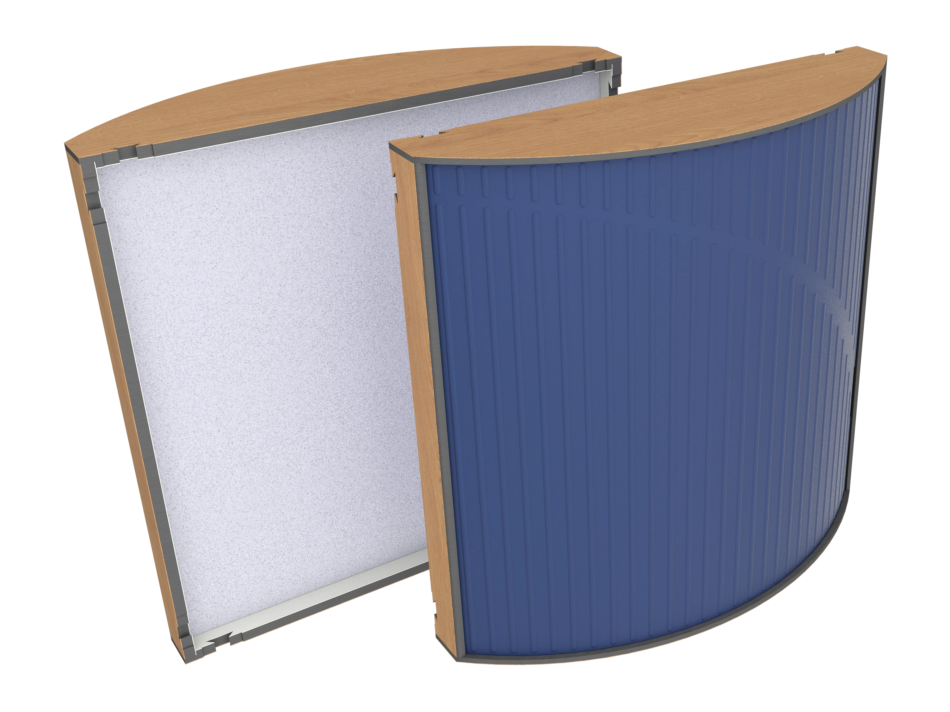 Vicoustic Cinema Round Ultra VMT H3395 Natural Oak 99a Blue SET Acoustic Absorption Panel