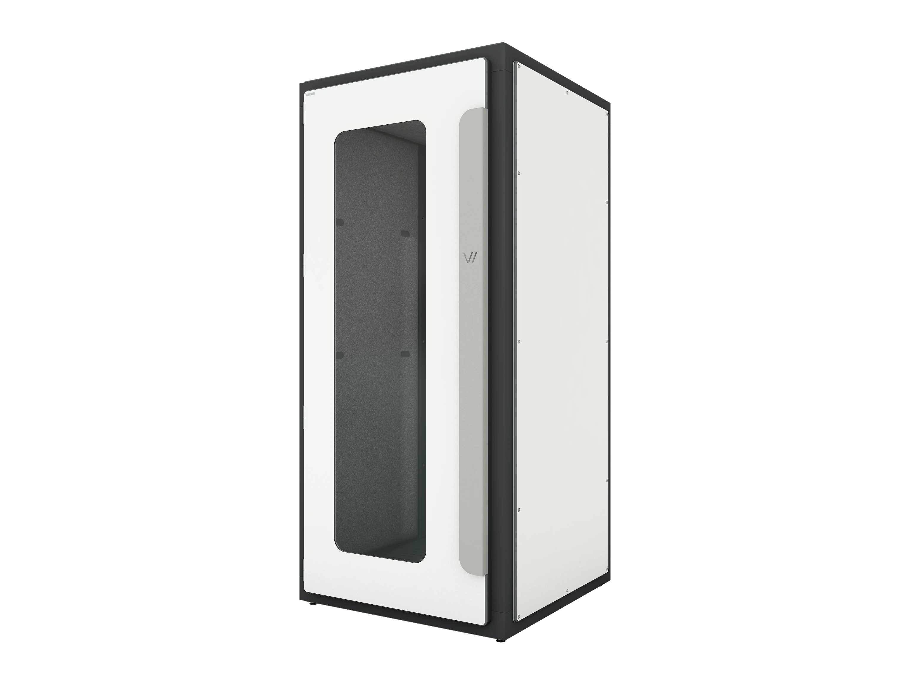 Vicoustic VicBooth ULTRA Soundproofing Booth Configuration B 1x1 Front in White Matte