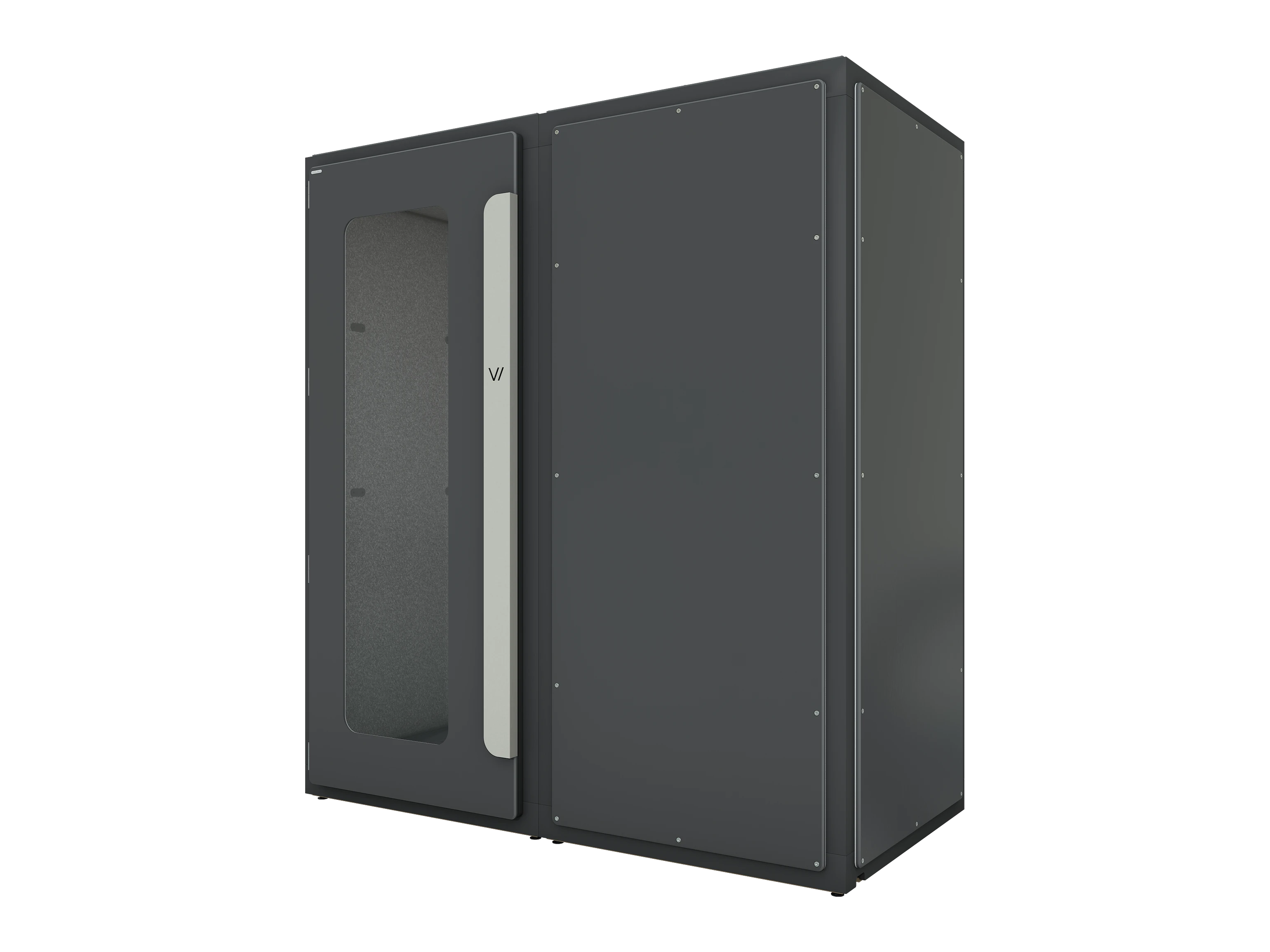 Vicoustic VicBooth ULTRA Soundproofing Booth Configuration B 1x2 Front in Black Matte