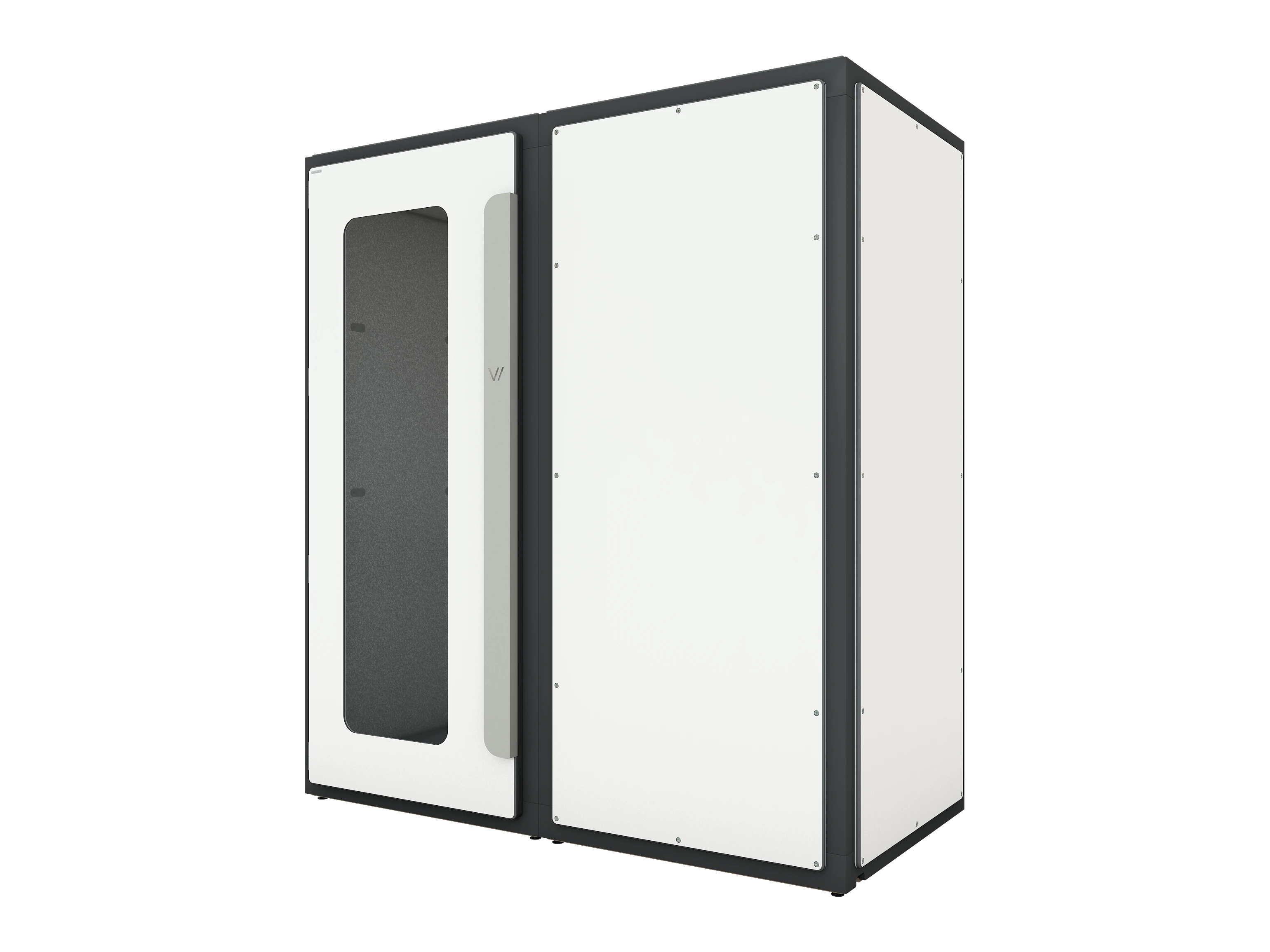Vicoustic VicBooth ULTRA Soundproofing Booth Configuration B 1x2 Front in White Matte
