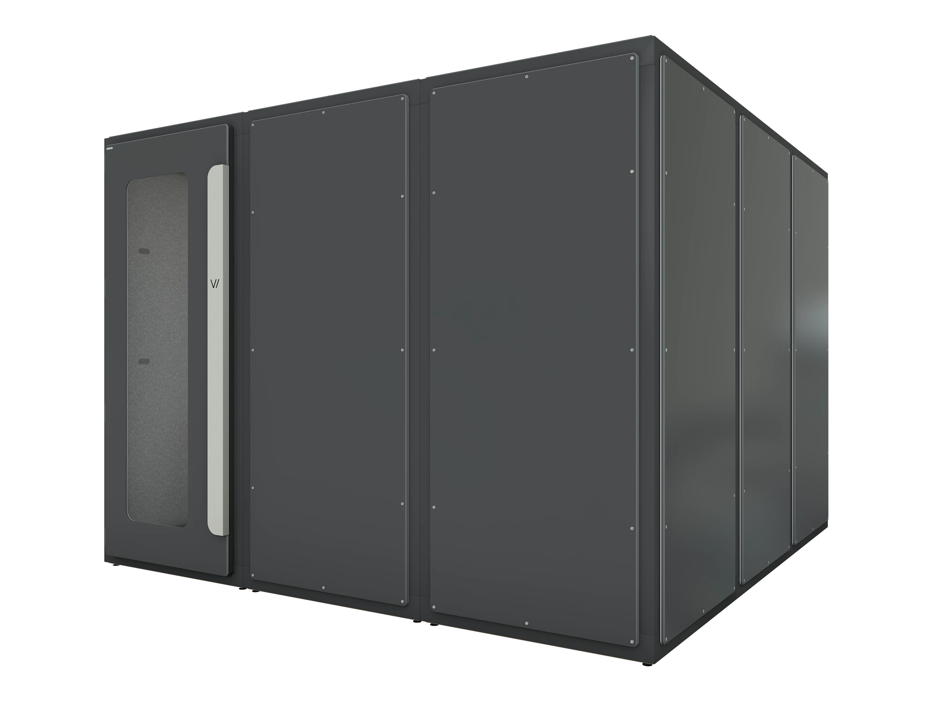 Vicoustic VicBooth ULTRA Soundproofing Booth Configuration B 3x3 Front in Black Matte