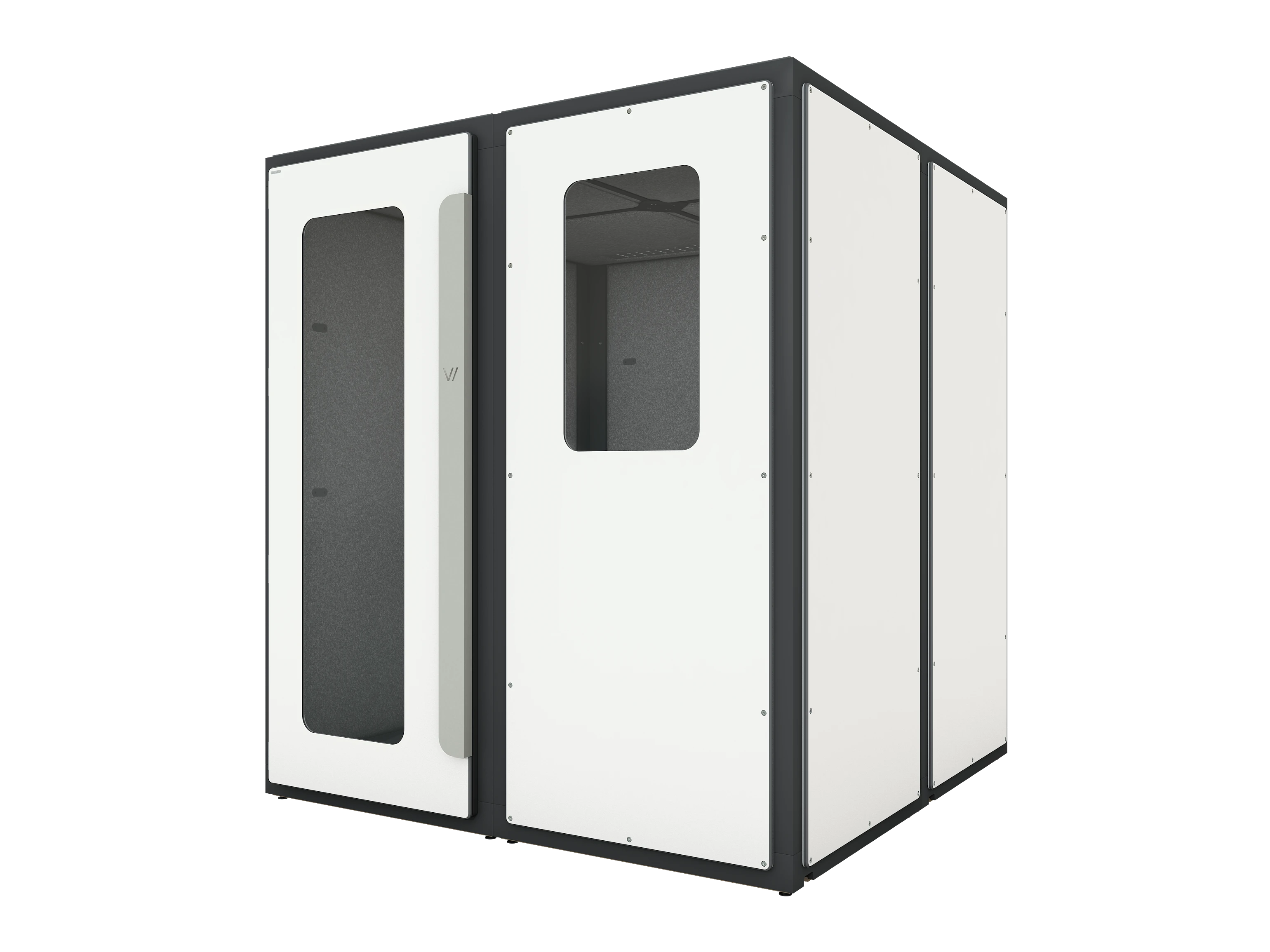 Vicoustic VicBooth ULTRA Soundproofing Booth Configuration C 2x2 Front in White Matte
