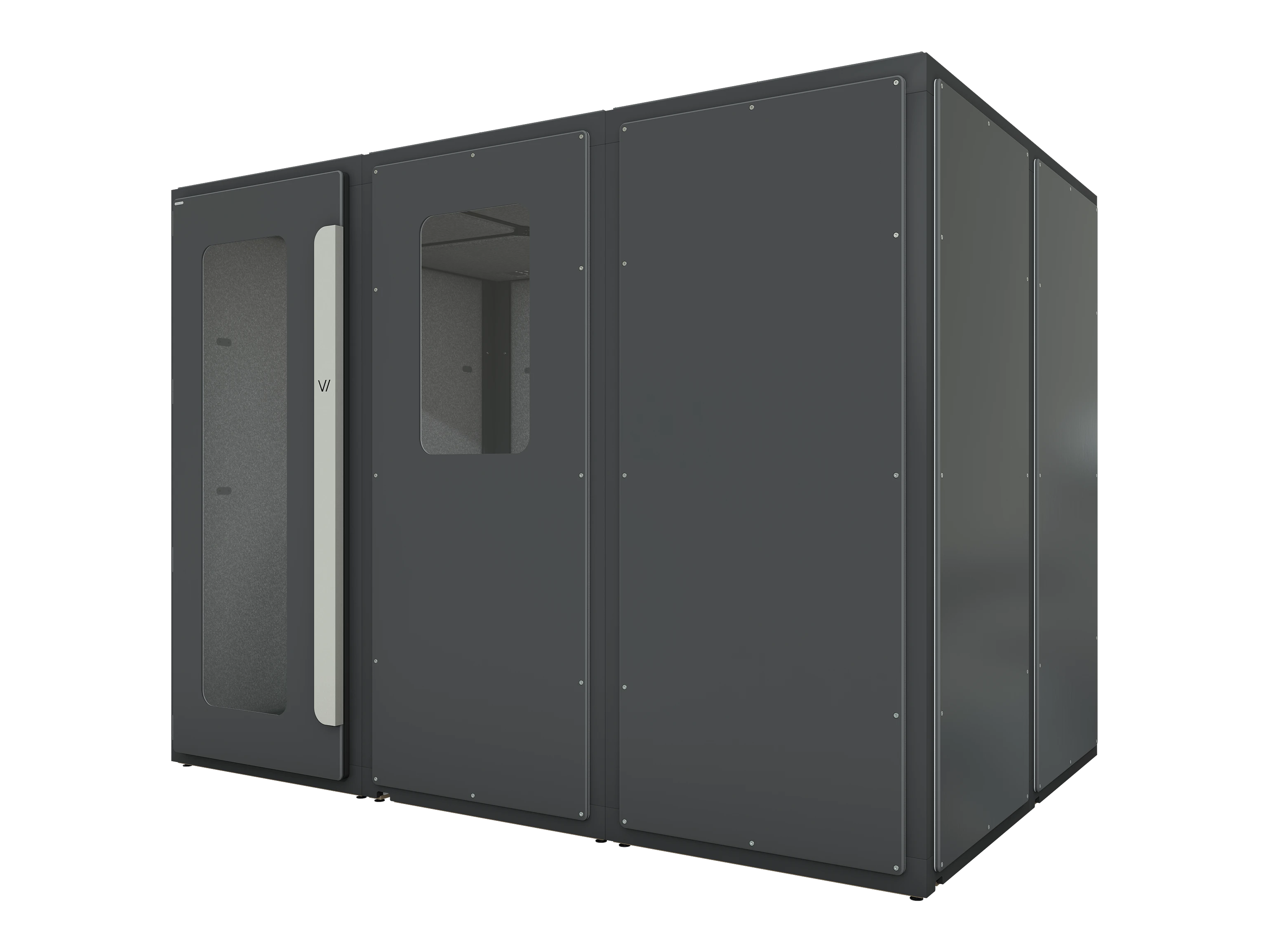 Vicoustic VicBooth ULTRA Soundproofing Booth Configuration C 2x3 Front in Black Matte