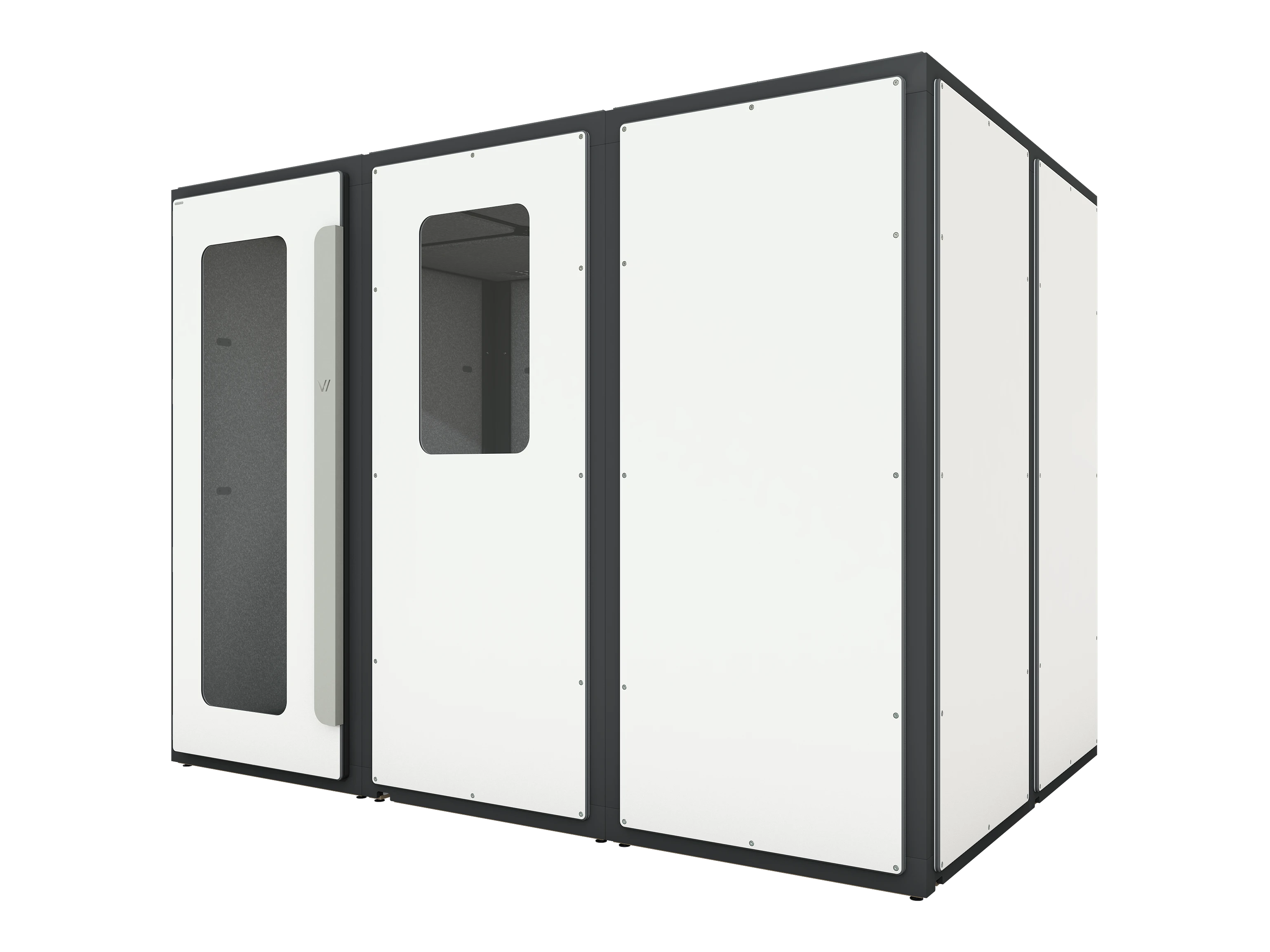 Vicoustic VicBooth ULTRA Soundproofing Booth Configuration C 2x3 Front in White Matte