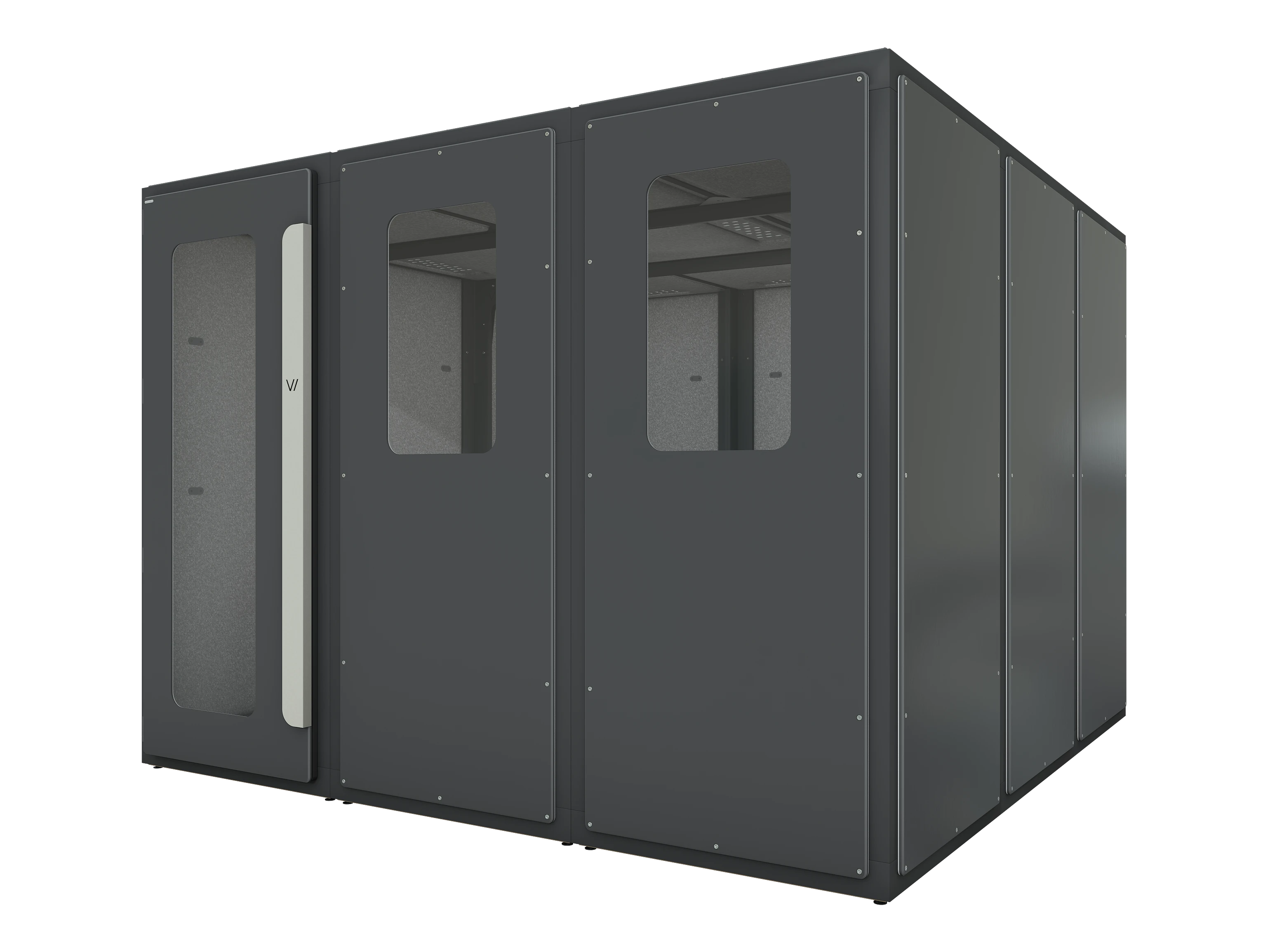 Vicoustic VicBooth ULTRA Soundproofing Booth Configuration C 3x3 Front in Black Matte