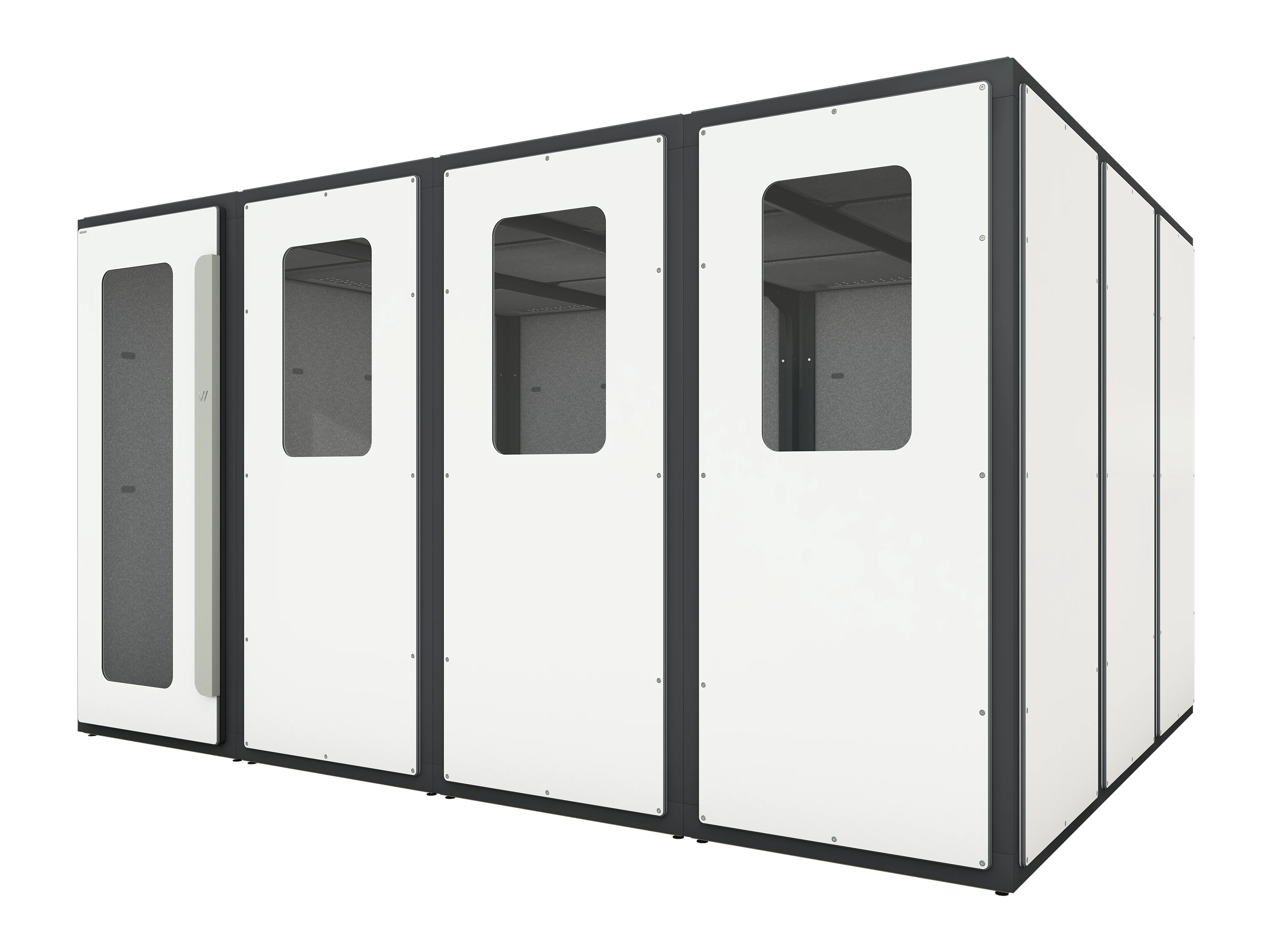 Vicoustic VicBooth ULTRA Soundproofing Booth Configuration C 3x4 Front in White Matte