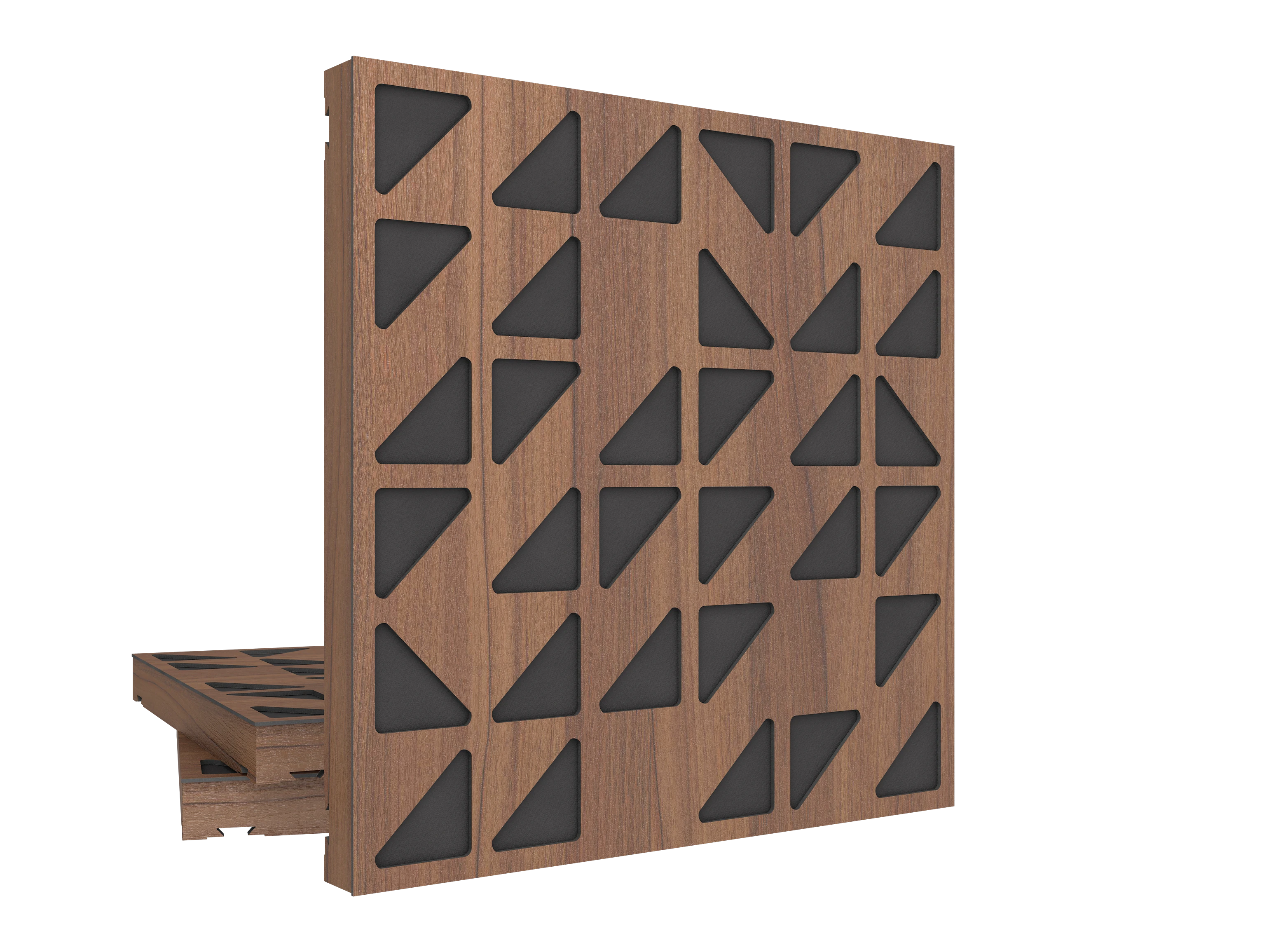 Vicoustic VicPattern Ultra Triangles H3734 Natural Walnut BOX3 Acoustic Absorption Panel