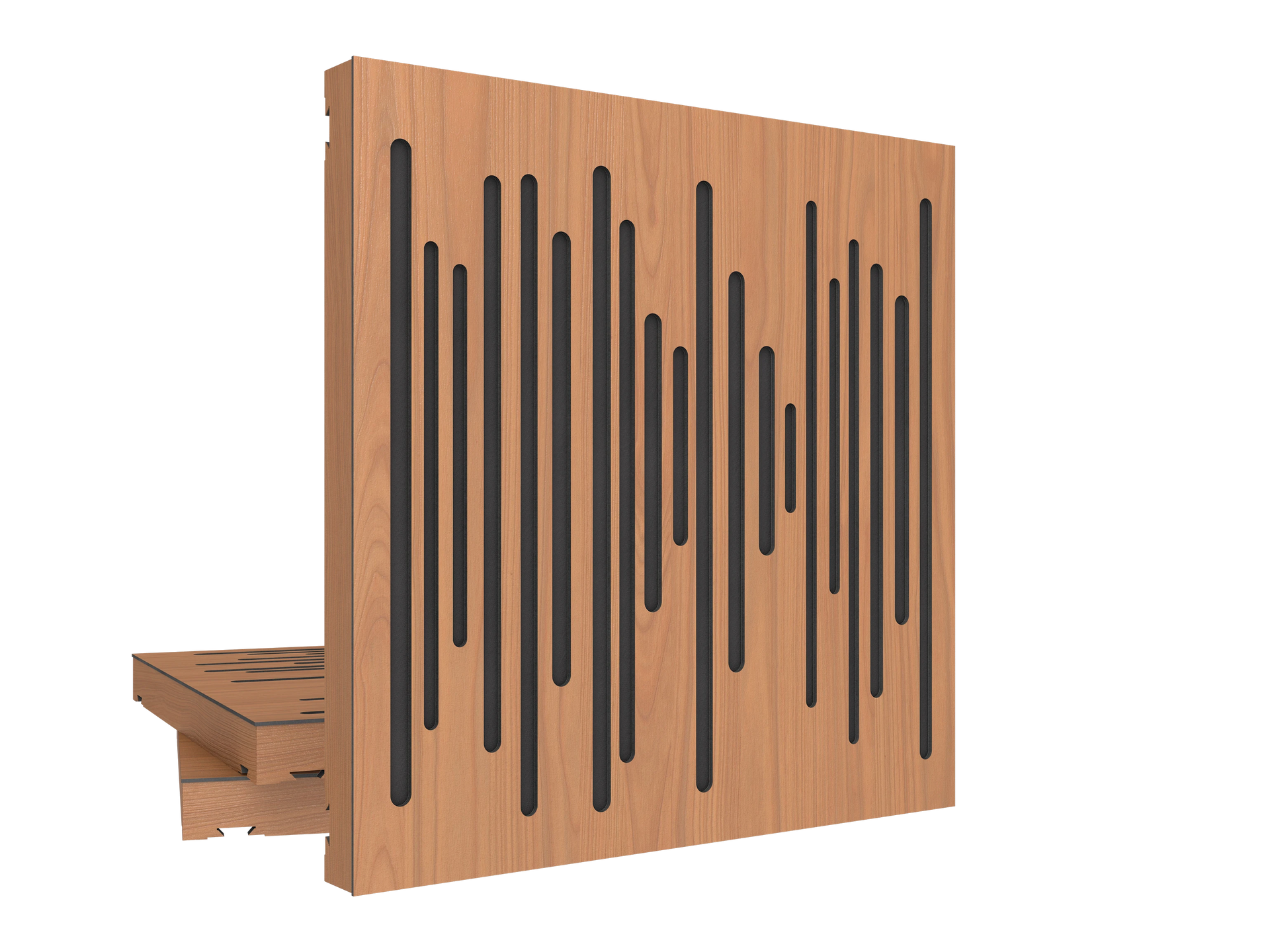 ［3枚］Vicoustic アコースティックパネル ブラウン VicPattern Ultra Wavewood MKII Acoustic Sound Absorption Panel