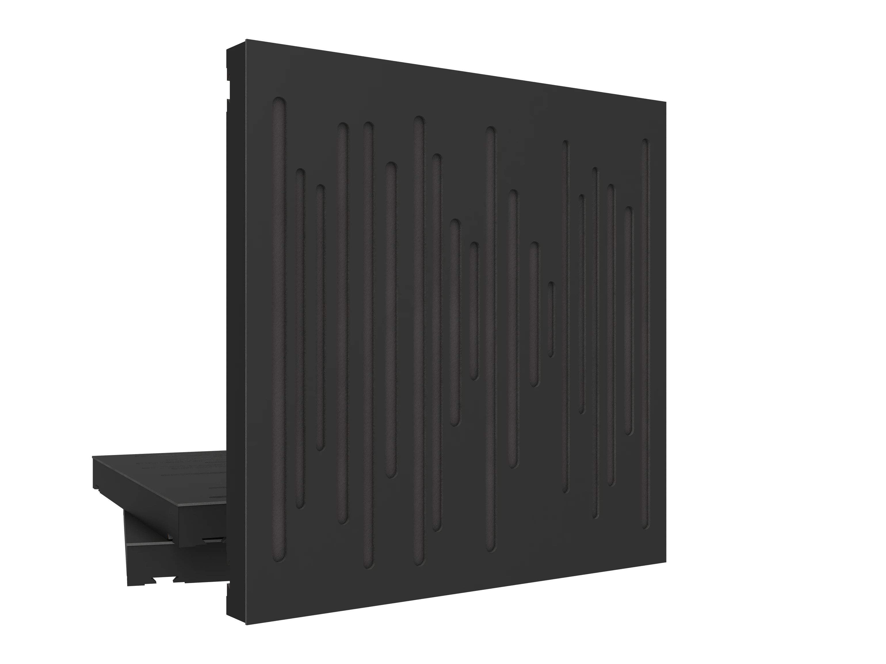 Vicoustic VicPattern Ultra Wavewood U999PM Black Matte BOX3 Acoustic Absorption and Diffusion Panel