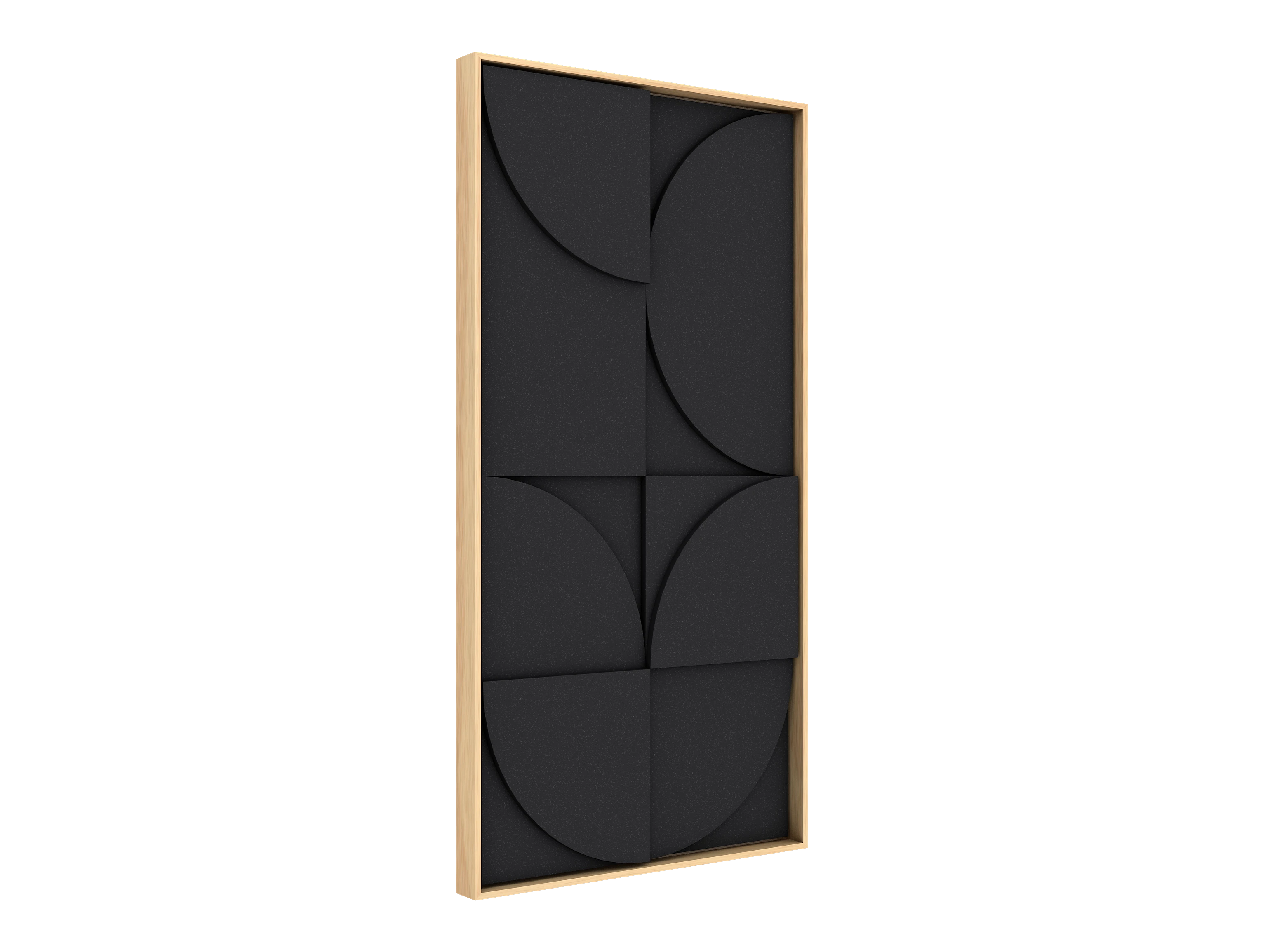 Vicoustic VicShape 3D Decorative Acoustic Panel Black PET with Oak frame