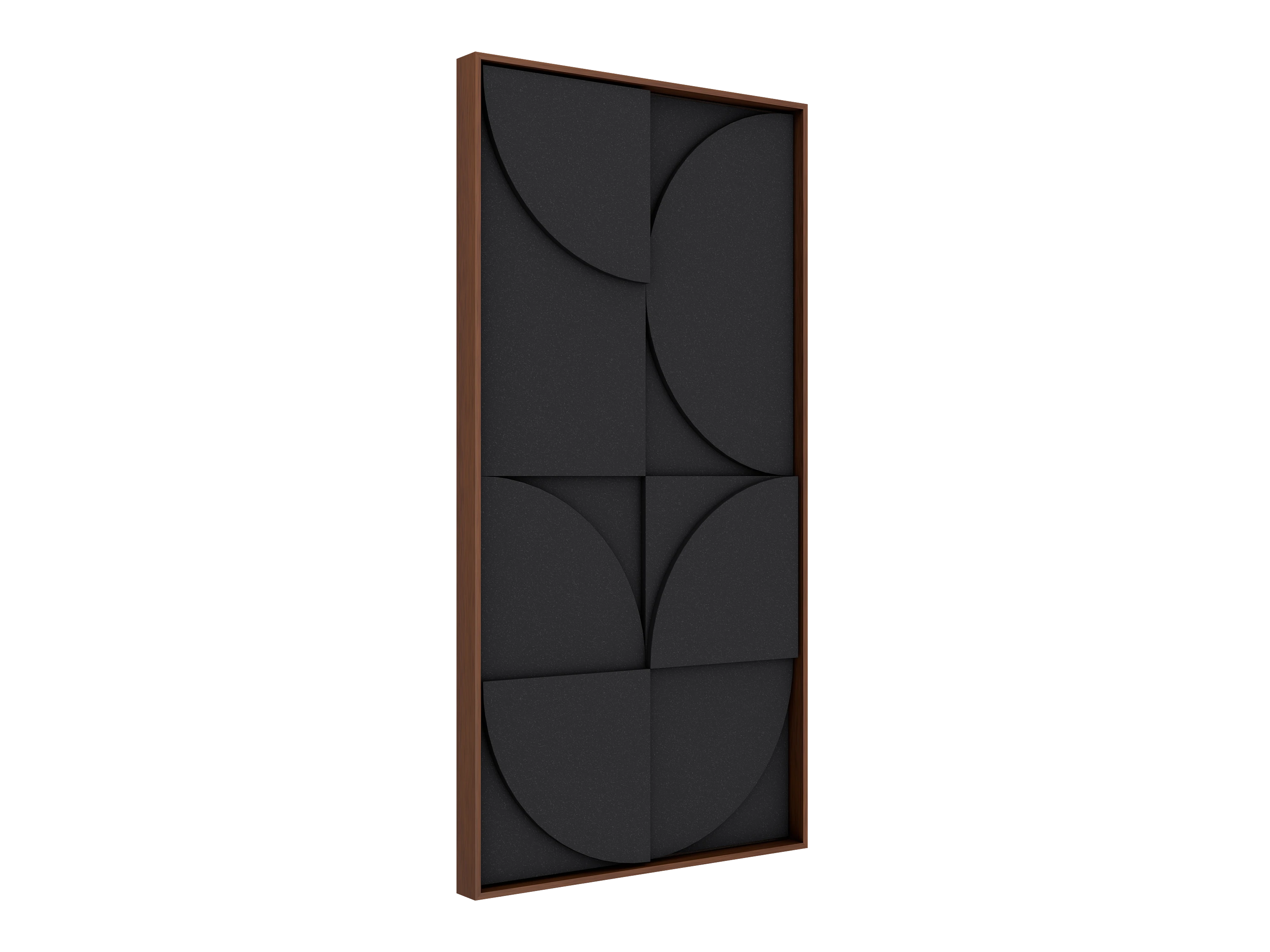 Vicoustic VicShape 3D Decorative Acoustic Panel Black PET with Walnut frame