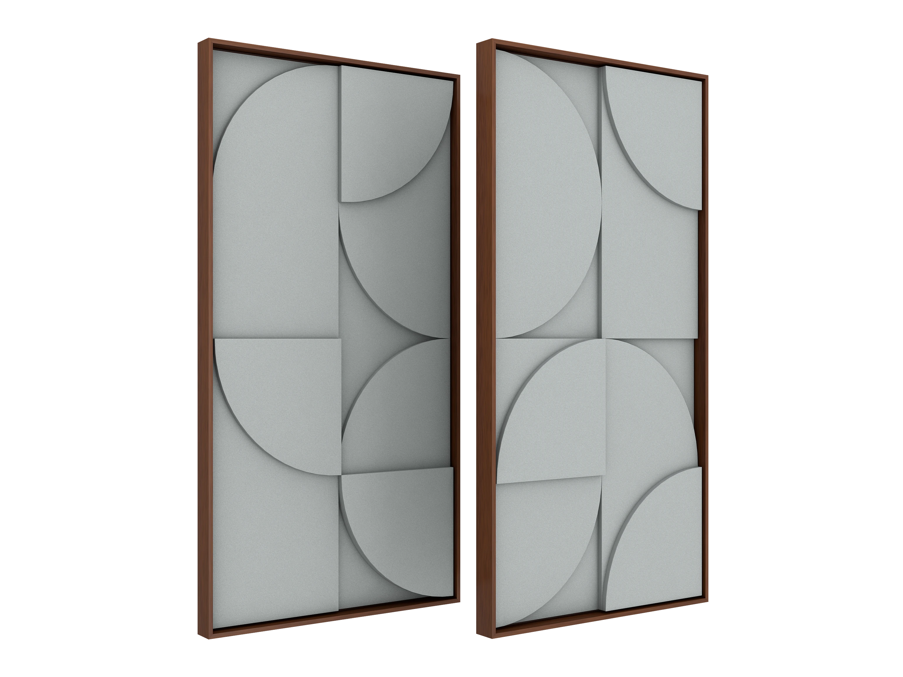 Vicoustic VicShape 3D Duo Decorative Acoustic Panel Glacier PET with Walnut frame