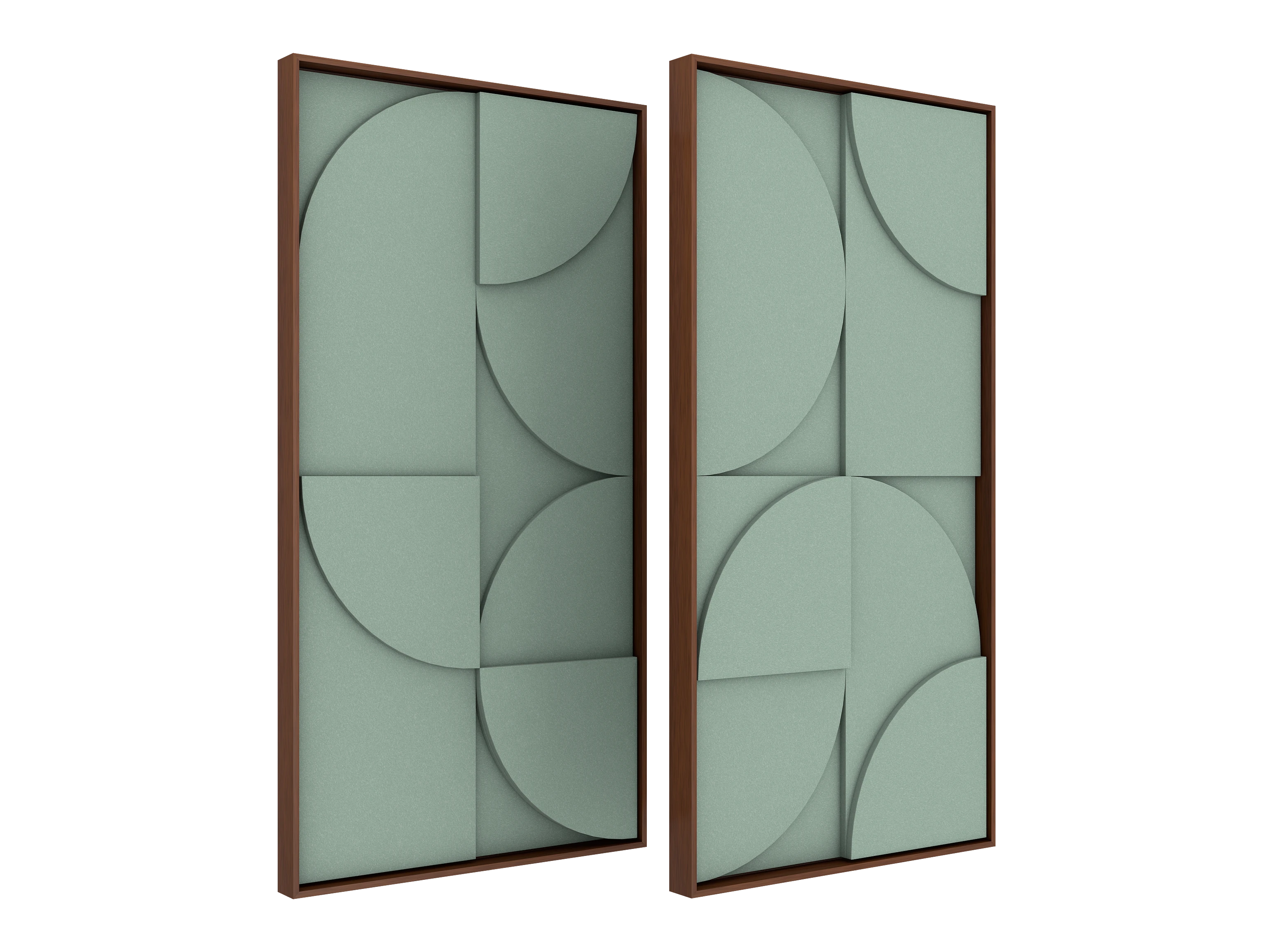 Vicoustic VicShape 3D Duo Decorative Acoustic Panel Mirage PET with Walnut frame