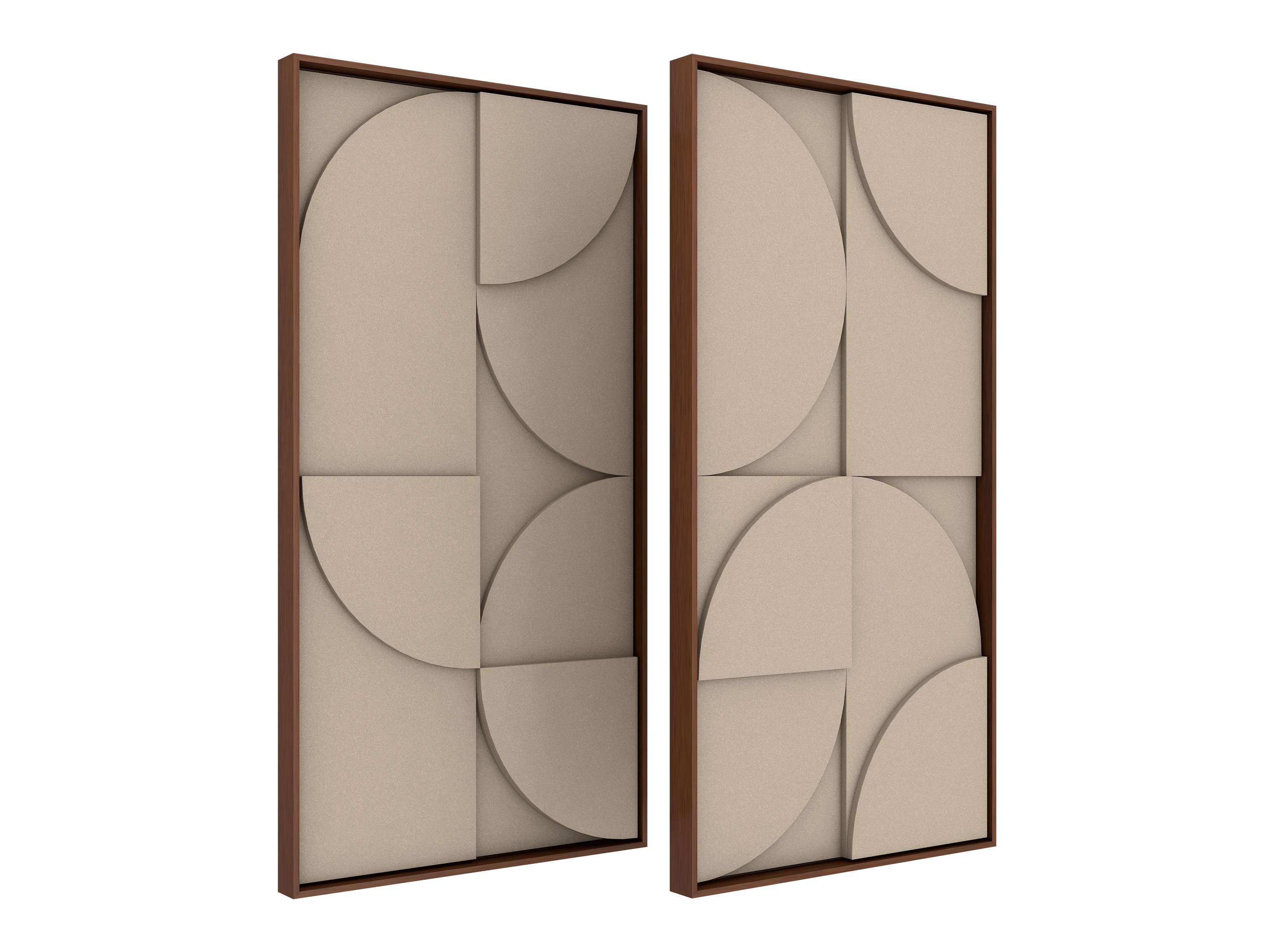 Vicoustic VicShape 3D Duo Decorative Acoustic Panel Pearl PET with Walnut frame