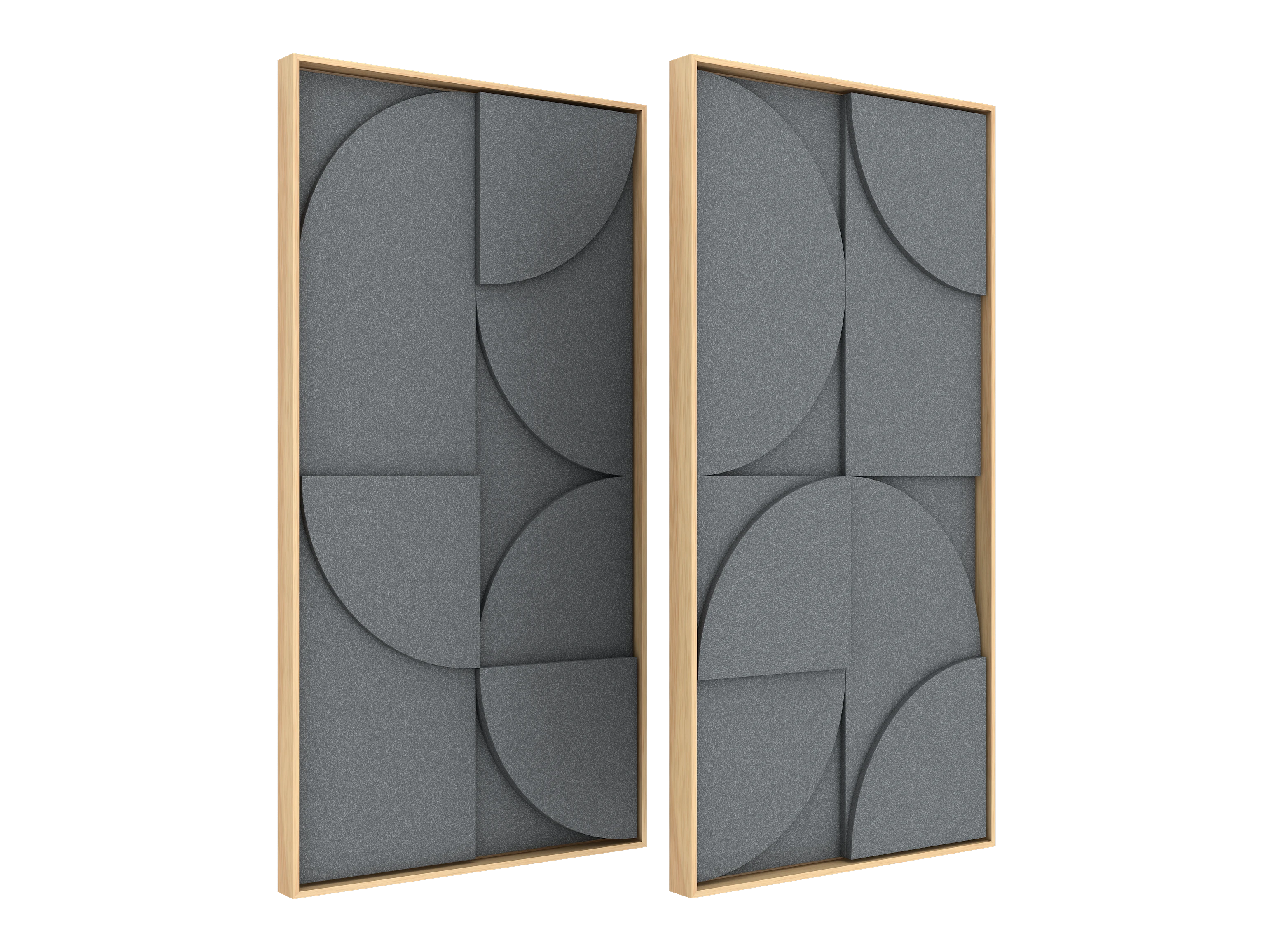 Vicoustic VicShape 3D Duo Decorative Acoustic Panel Tornado PET with Oak frame