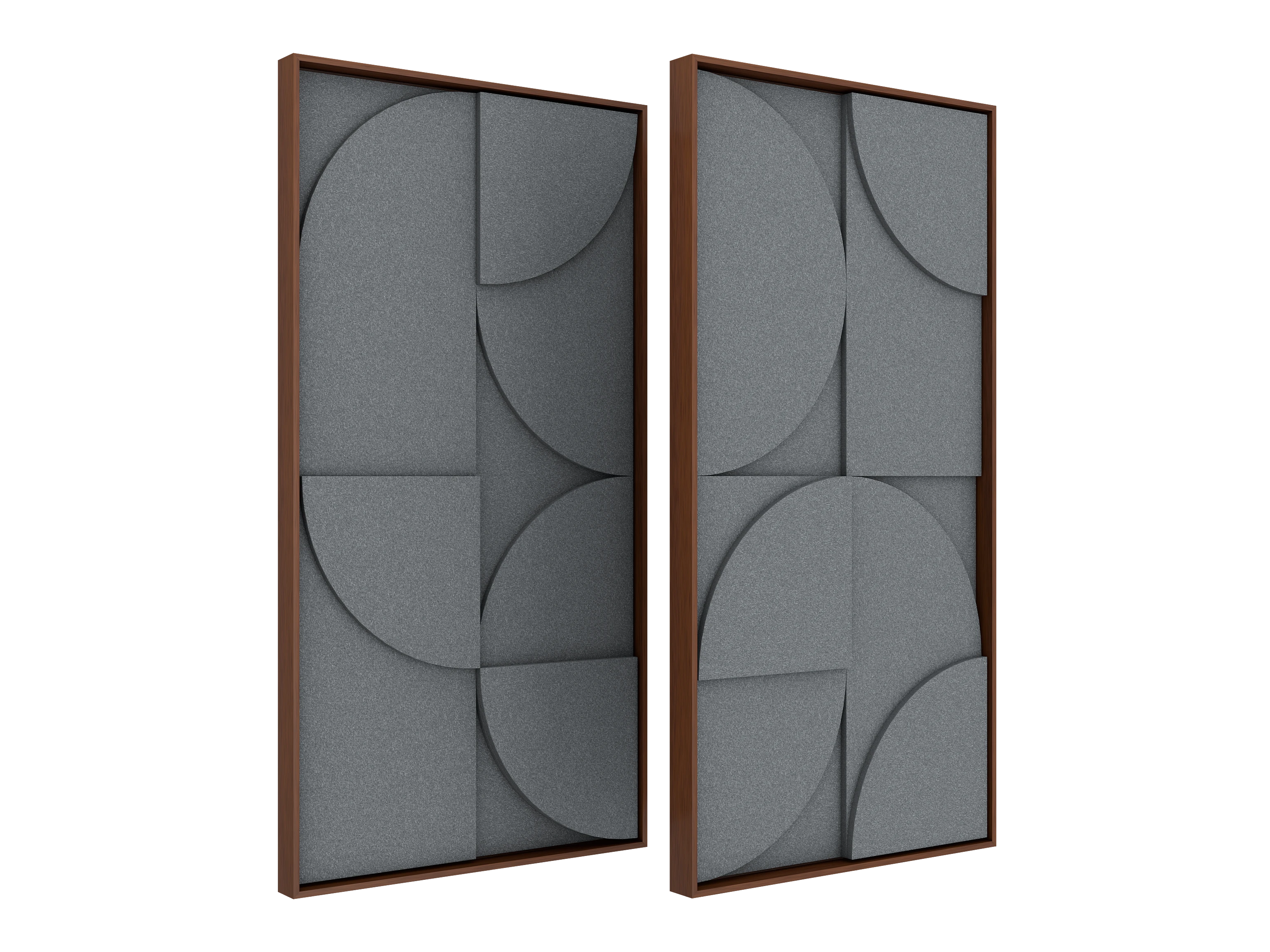 Vicoustic VicShape 3D Duo Decorative Acoustic Panel Tornado PET with Walnut frame