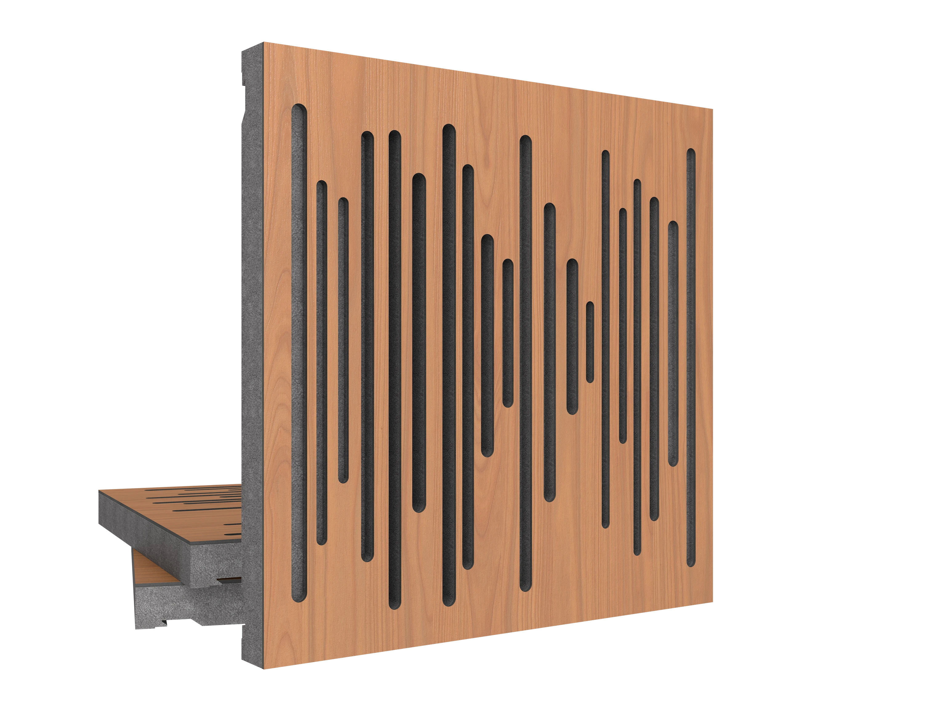 Vicoustic Wavewood Diffuser Ultra MKII GY EPS H1636 Locarno Cherry SET Acoustic Diffusion Panel