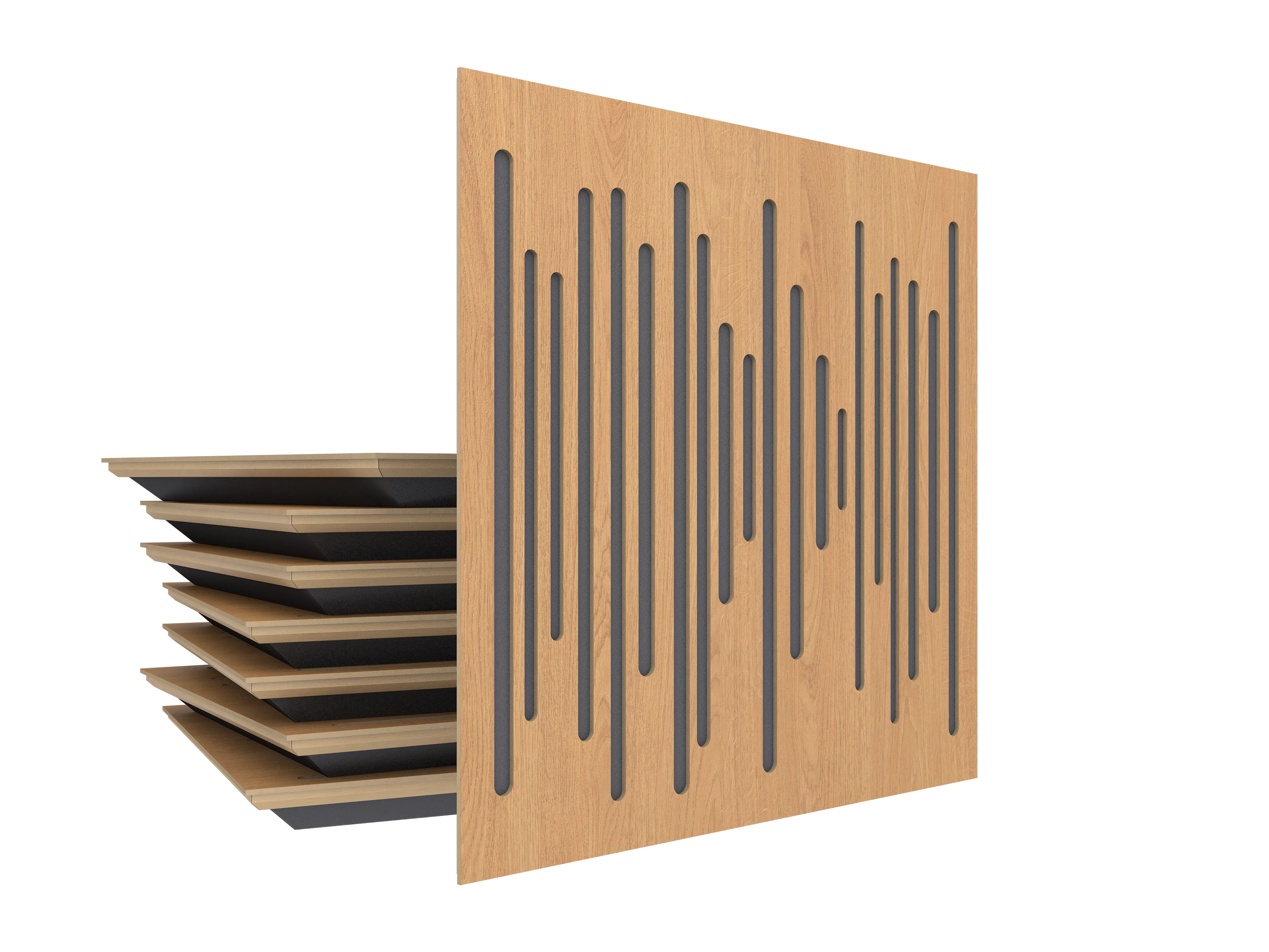 Vicoustic Wavewood Ultra Lite SET H3395 Natural Oak BOX8 Acoustic Absorption Budget Panel