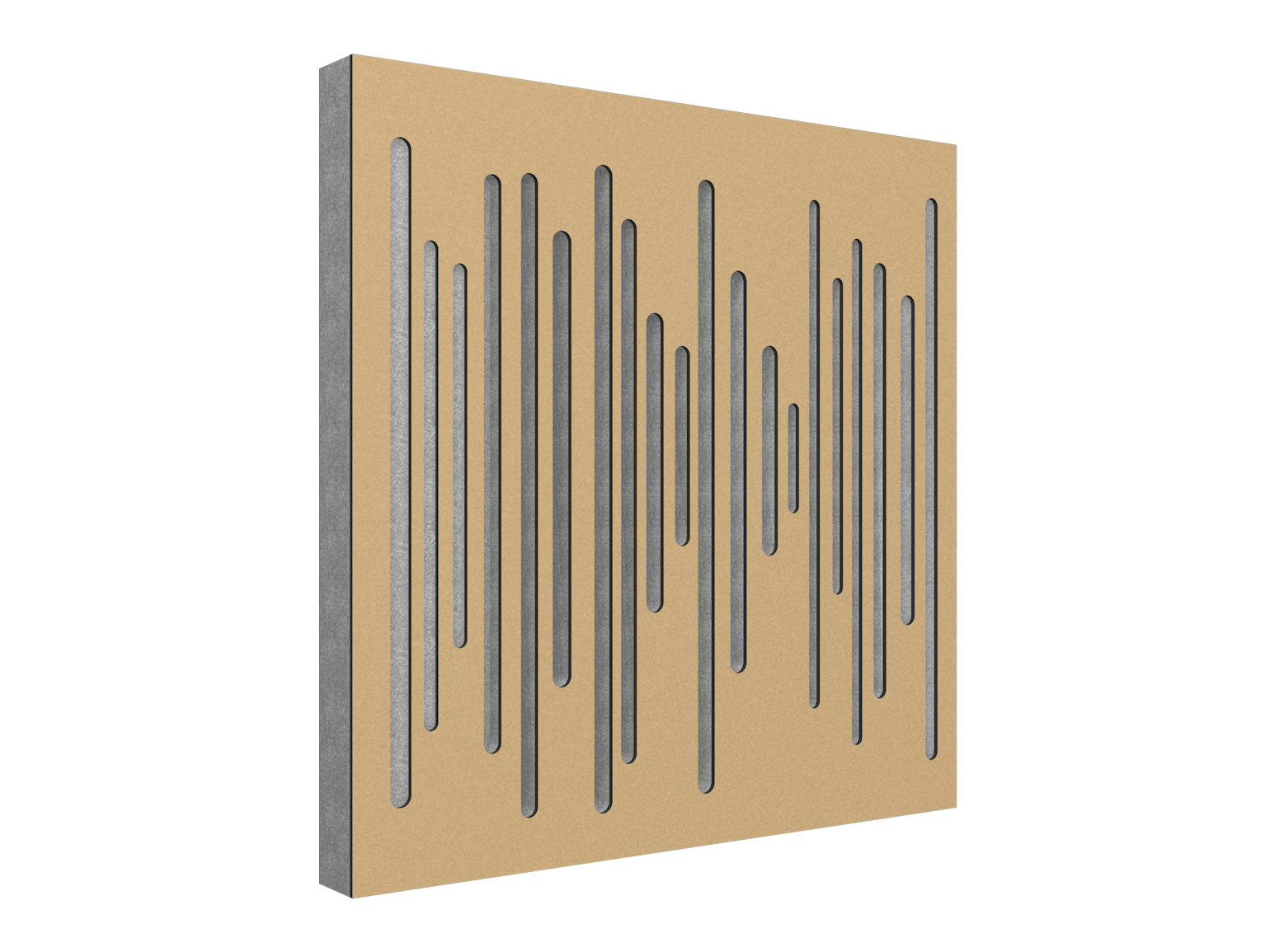 Vicoustic Wavewood Diffuser Ultra Sound Diffusion Acoustic Panels in Metallic Gold